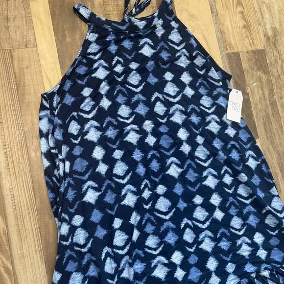 NWT Time and Tru Women's Printed Halter Dress, - Picture 3 of 8